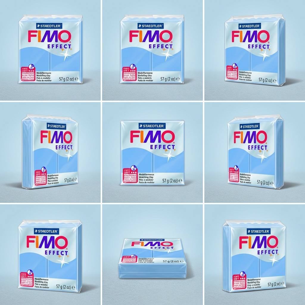 FIMO Effect – Pâte agate bleue 57 g, réf. 8020-386 — vue de l’emballage