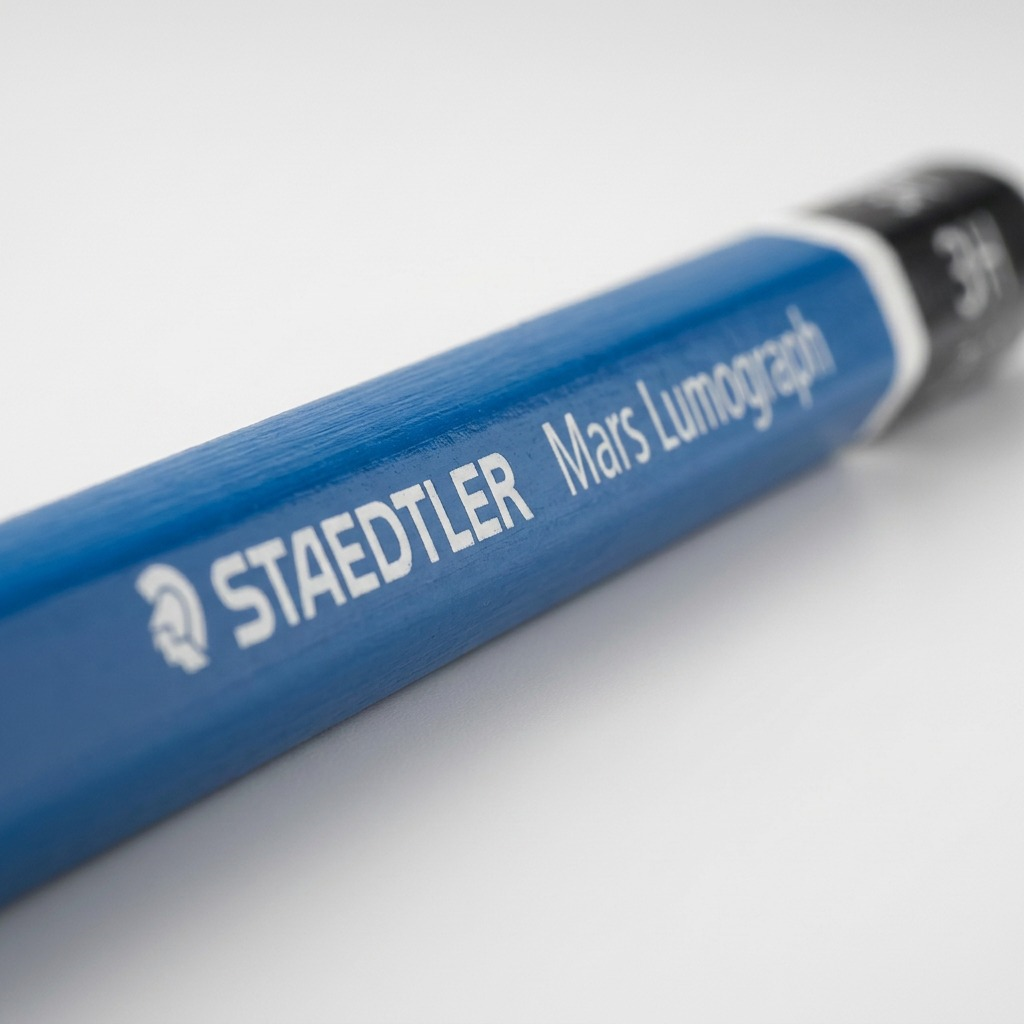 STAEDTLER Mars Lumograph – Crayon graphite 3H, réf. 100-3H-35 — gros plan des détails