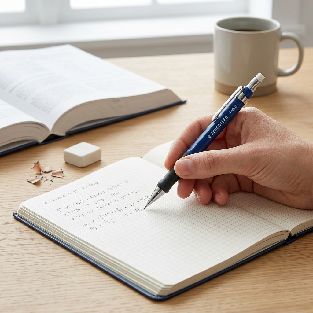 STAEDTLER – Porte-mine graphite 0,5 mm, réf. 760-05 — présentation en utilisation