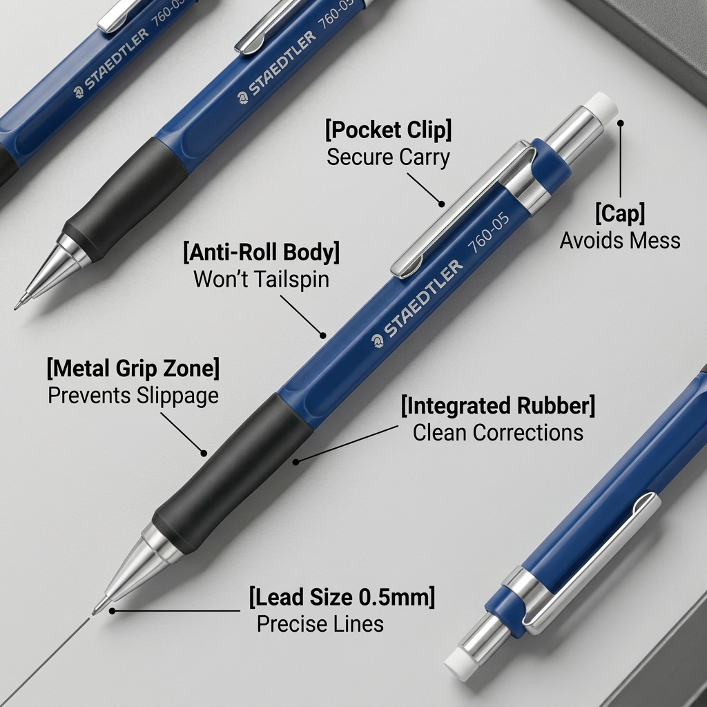 STAEDTLER – Porte-mine graphite 0,5 mm, réf. 760-05 — vue 6