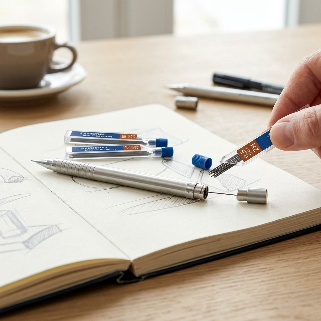 STAEDTLER Mars micro – Mines 0,5 mm 2H, réf. 250-05-2H-02 — vue du produit 4