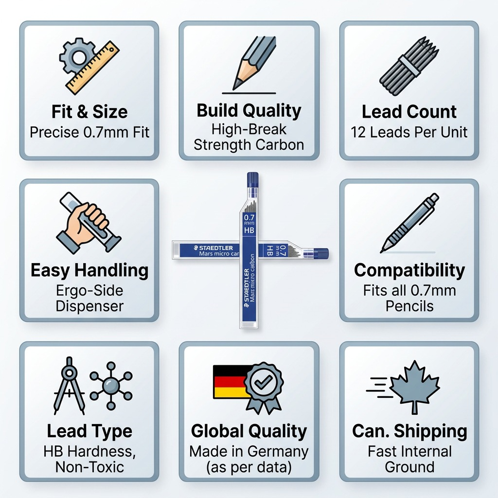 STAEDTLER Mars micro – Mines 0,7 mm HB, réf. 250-07-HB-02 — vue du produit 8