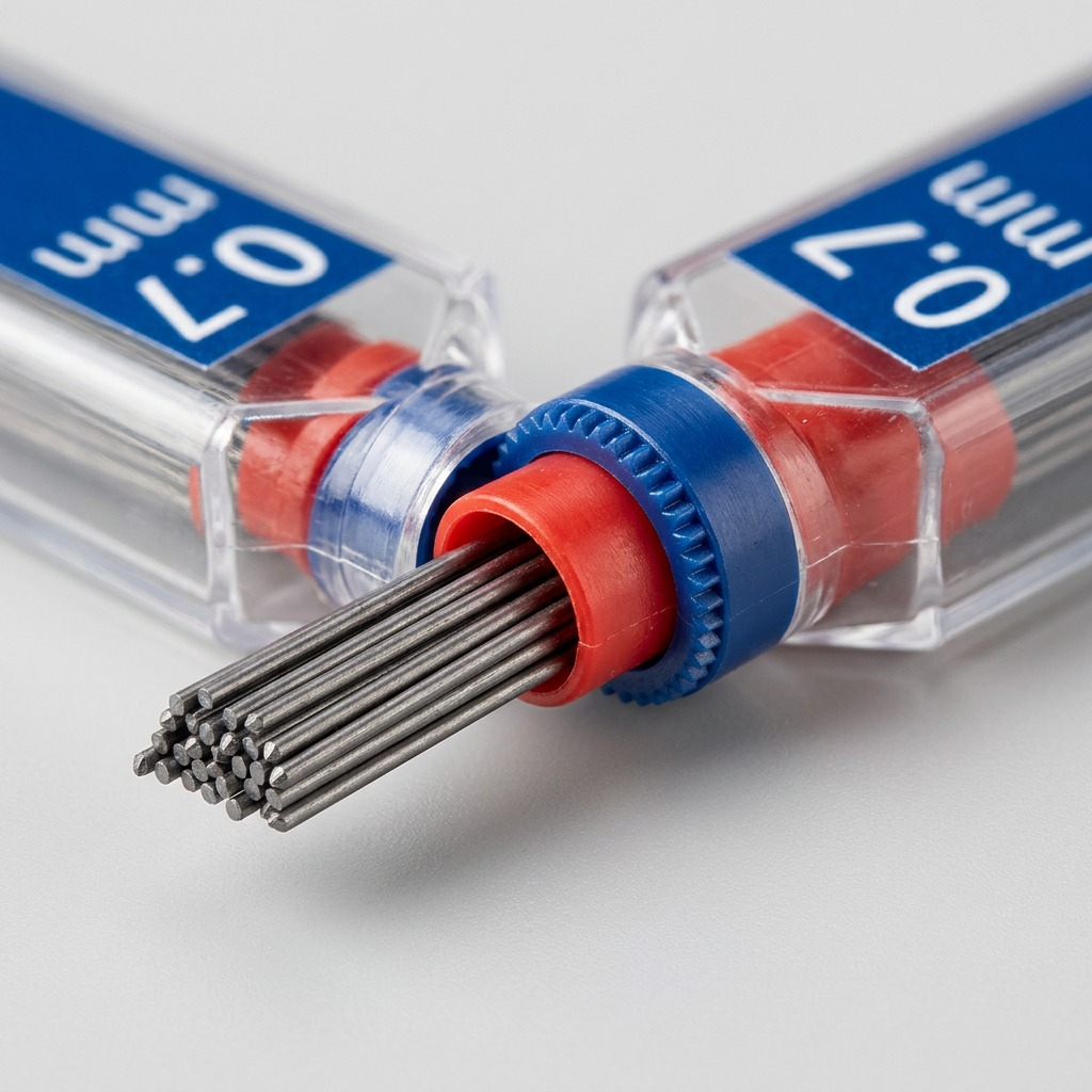 STAEDTLER Mars micro – Mines 0,7 mm HB, réf. 250-07-HB-02 — gros plan des détails