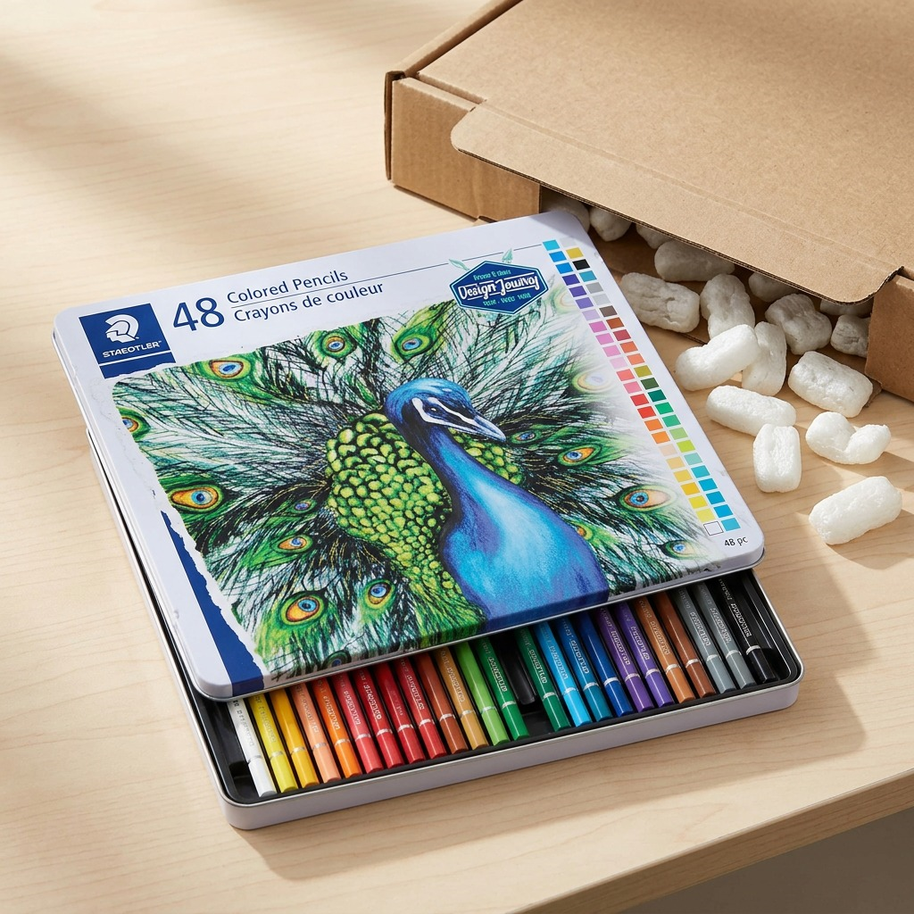 STAEDTLER crayons couleur permanents, réf. 1278CC48A602 — présentation de l’ensemble et de son emballage