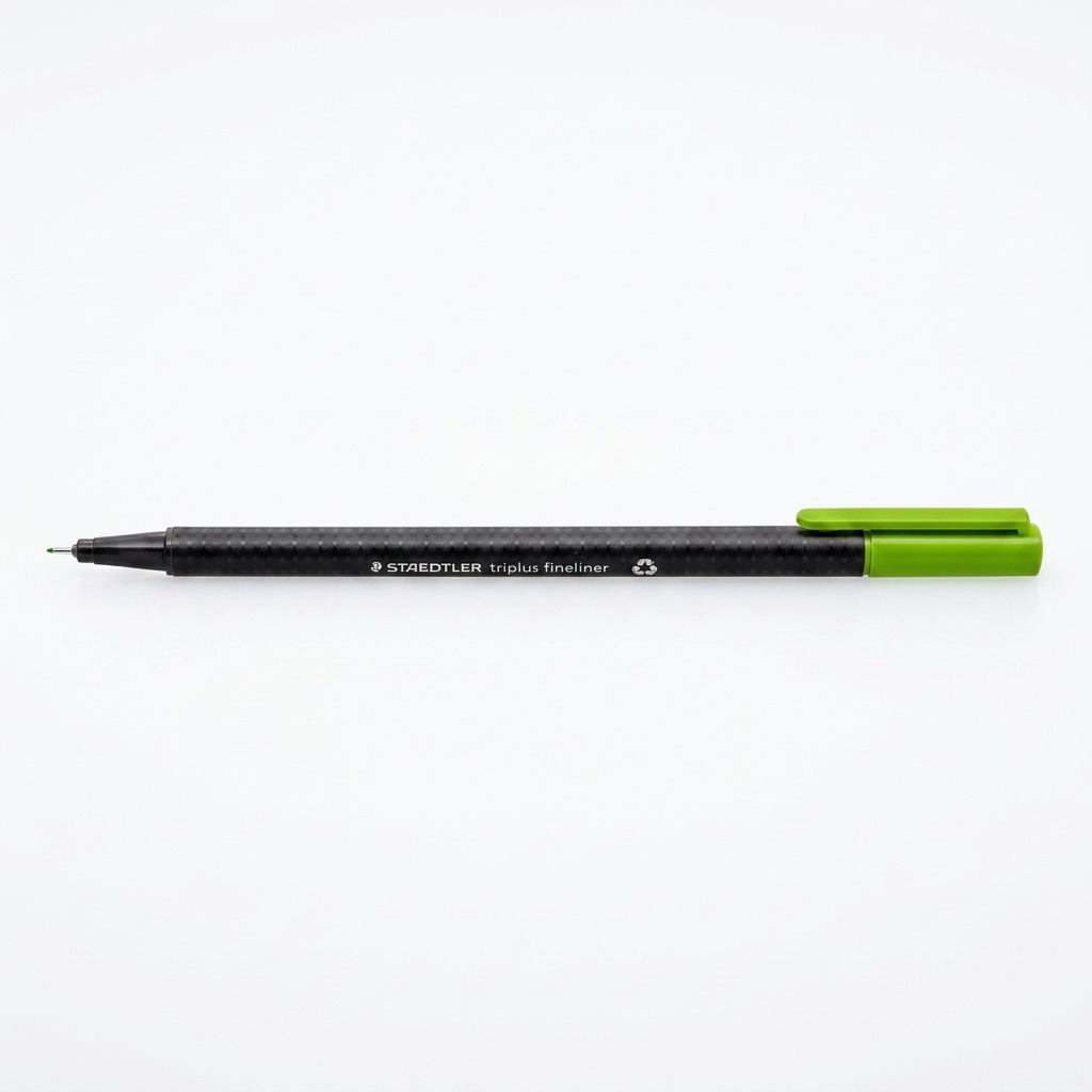 STAEDTLER triplus fineliner – Fineliner 0,3 mm vert saule, réf. 334-51-A7 — vue sur fond clair
