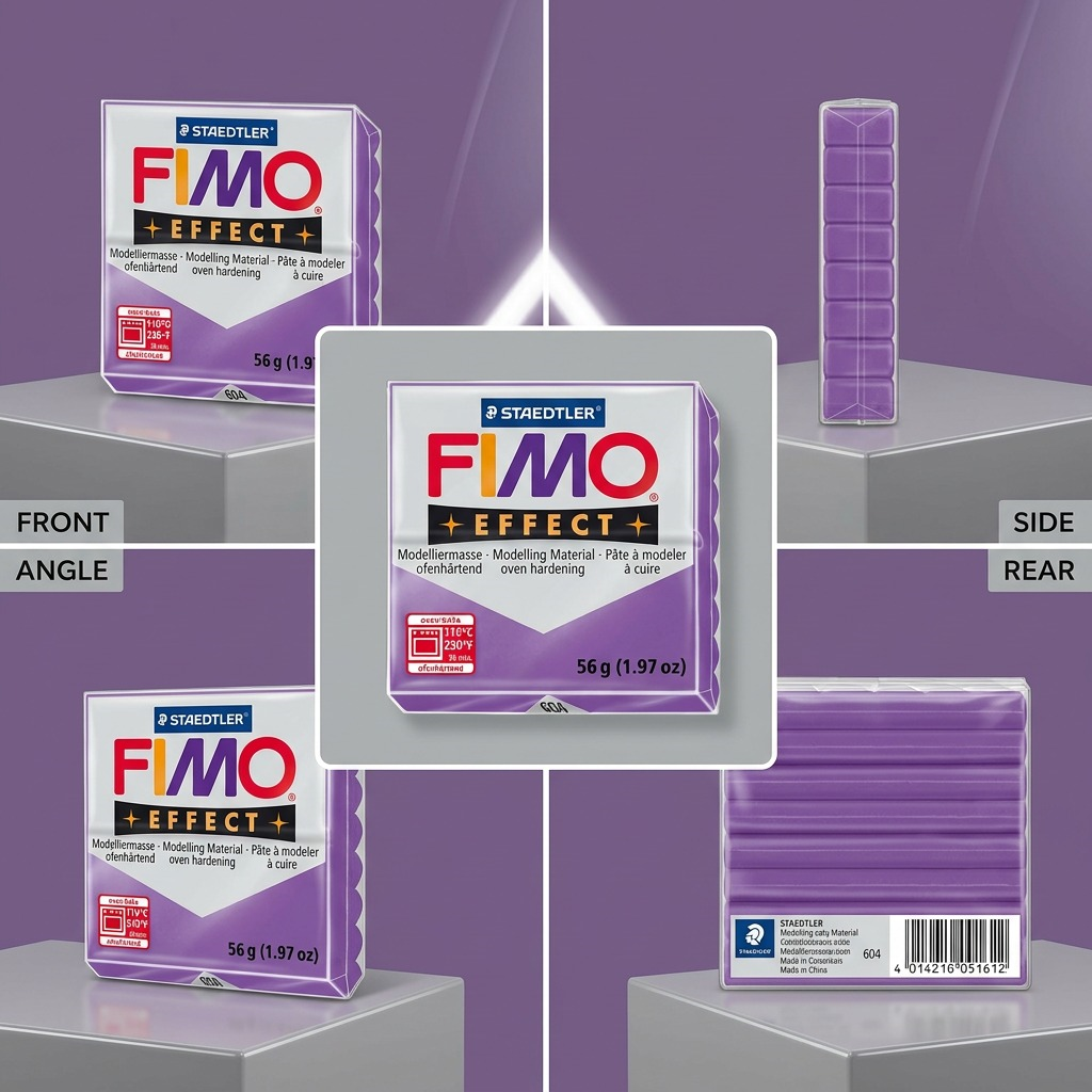 FIMO Effect – Pâte violette 57 g, réf. 8020-604 — vue de l’emballage