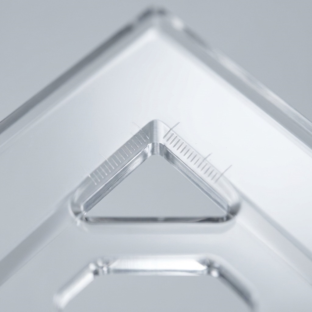 STAEDTLER – Équerre transparente 12 po, 45°/90°, réf. 964-12-45-NA — gros plan