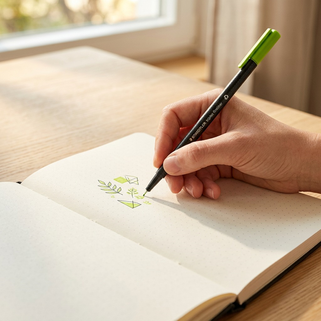 STAEDTLER triplus fineliner – Fineliner 0,3 mm vert saule, réf. 334-51-A7 — détail du produit