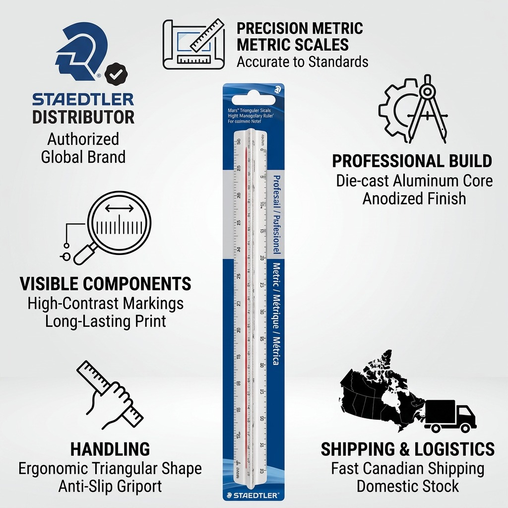 STAEDTLER – Règle triangulaire métrique 30 cm, réf. 987-18-4BK — vue 8