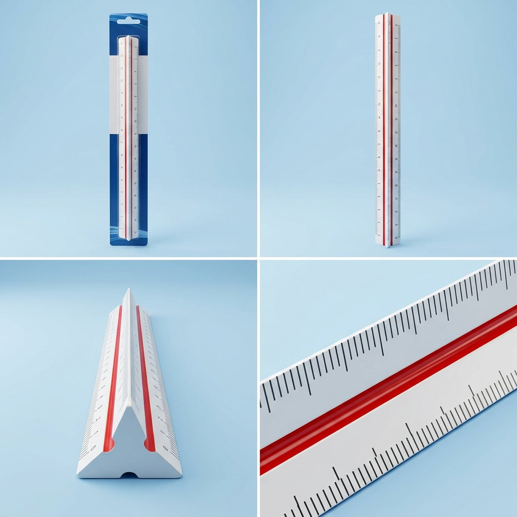 STAEDTLER – Règle triangulaire métrique 30 cm, réf. 987-18-4BK — gros plan