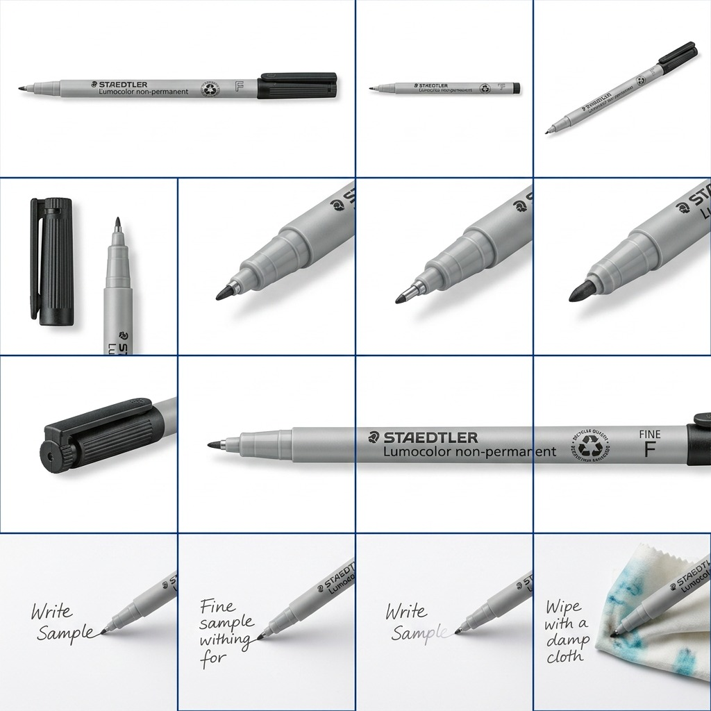 STAEDTLER Lumocolor – Marqueur noir non permanent fin, réf. 316-9-10 — vue du produit 5