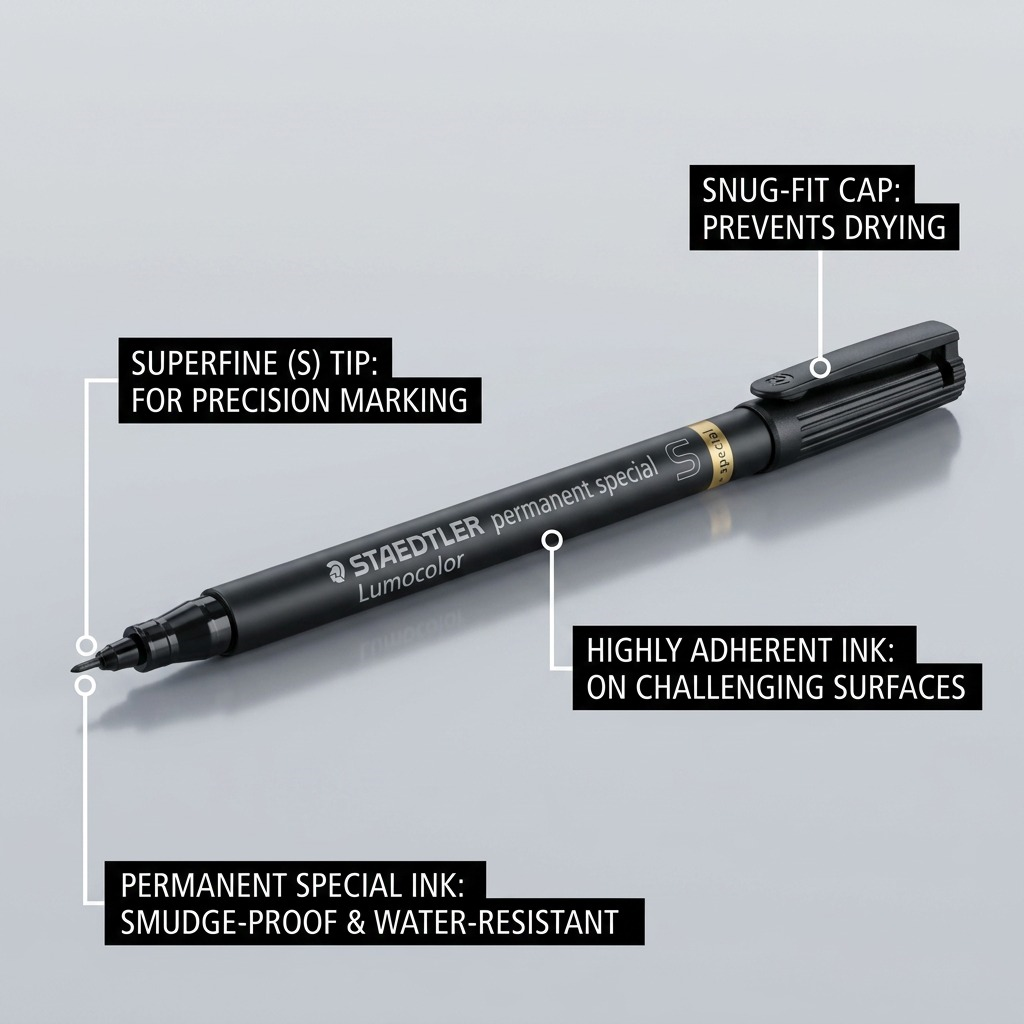STAEDTLER Lumocolor Special – Marqueur permanent superfin noir, réf. 319-S-9-10 — vue du produit 6