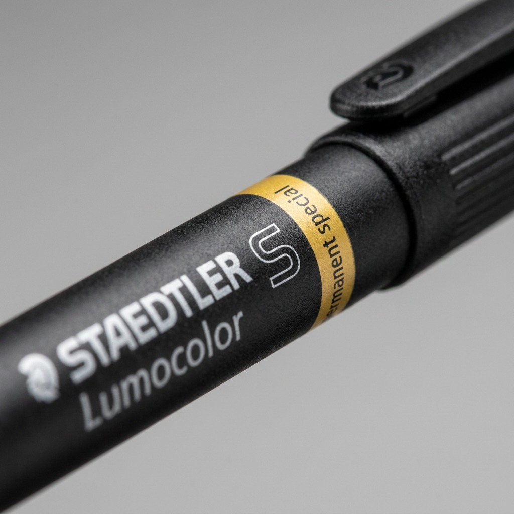 STAEDTLER Lumocolor Special – Marqueur permanent superfin noir, réf. 319-S-9-10 — gros plan des détails