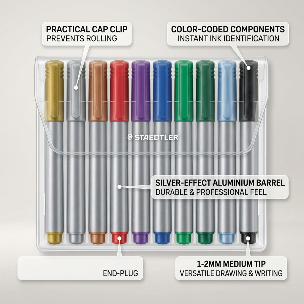 STAEDTLER – Lot de 10 marqueurs métal 1 à 2 mm, réf. 8323TB10A6 — vue 6