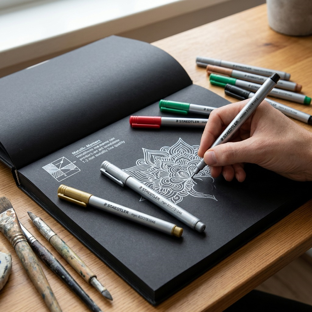 STAEDTLER – Lot de 10 marqueurs métal 1 à 2 mm, réf. 8323TB10A6 — exemple d’utilisation