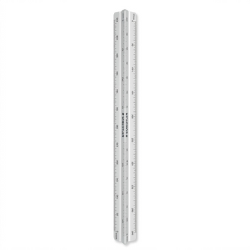 STAEDTLER – Règle triangulaire d’architecte 30 cm, réf. 98718-1 — vue sur fond clair