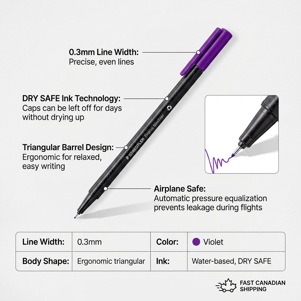 STAEDTLER triplus fineliner – Fineliner 0,3 mm violet, réf. 334-6-A7 — vue 6
