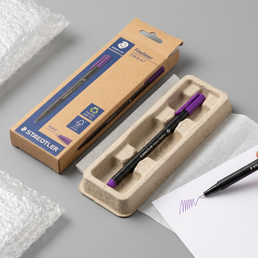STAEDTLER triplus fineliner – Fineliner 0,3 mm violet, réf. 334-6-A7 — présentation de l’ensemble ou de l’emballage