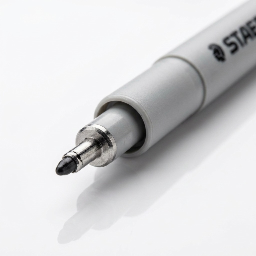 STAEDTLER Pigment Liner – Fineliner noir 1,2 mm, réf. 308-12-9M — gros plan des détails