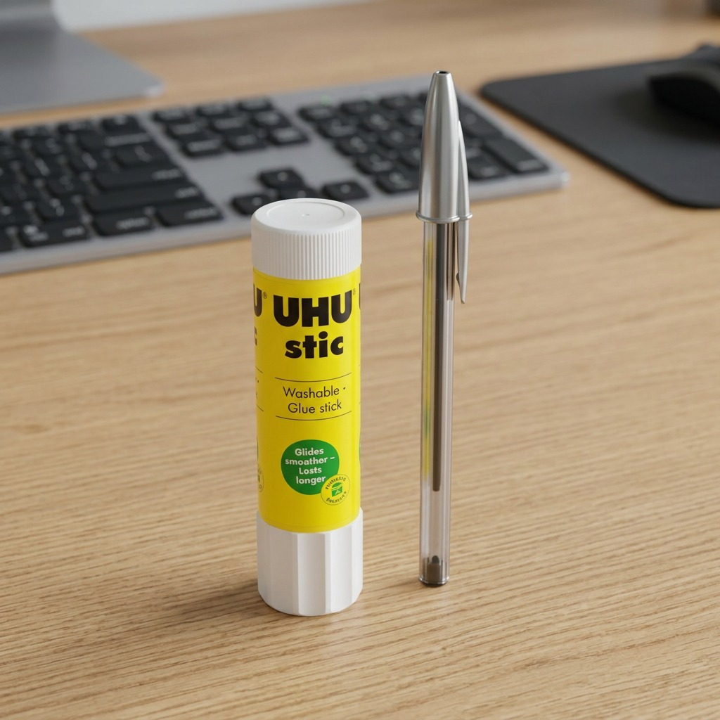 UHU Glue Stick, 21g, open on a clean surface.
