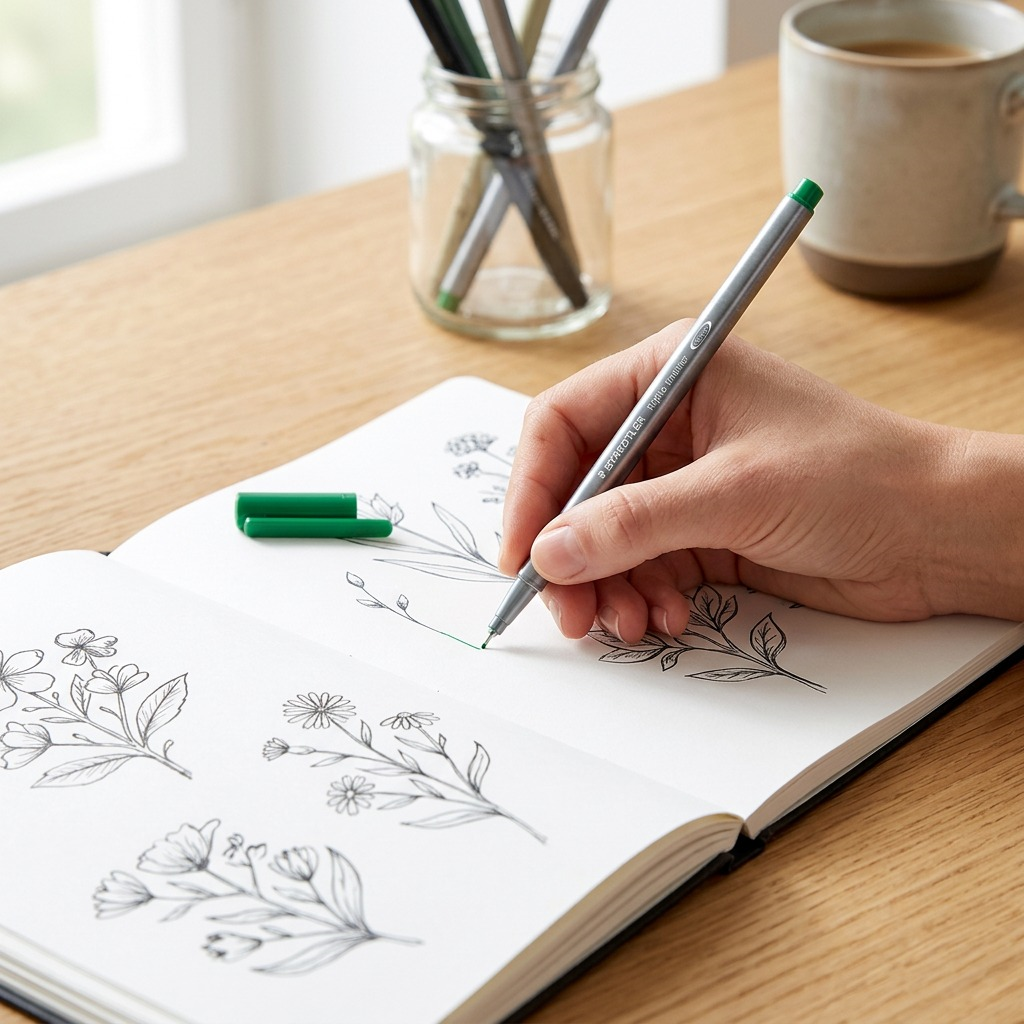 STAEDTLER triplus fineliner – Fineliner vert 0,3 mm, réf. 334-5-A7 — détail du produit