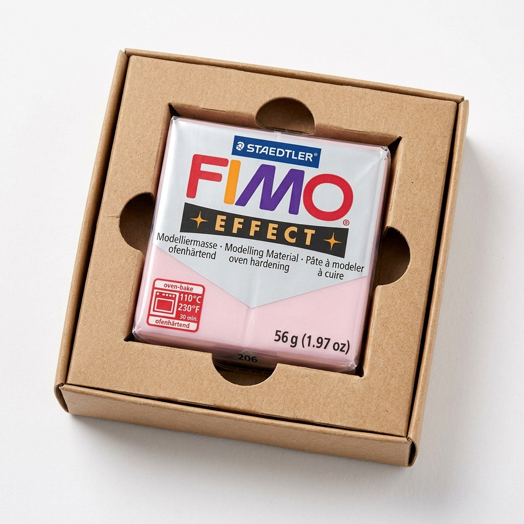 FIMO Effect – Pâte quartz rose 57 g, réf. 8020-206 — vue de l’emballage