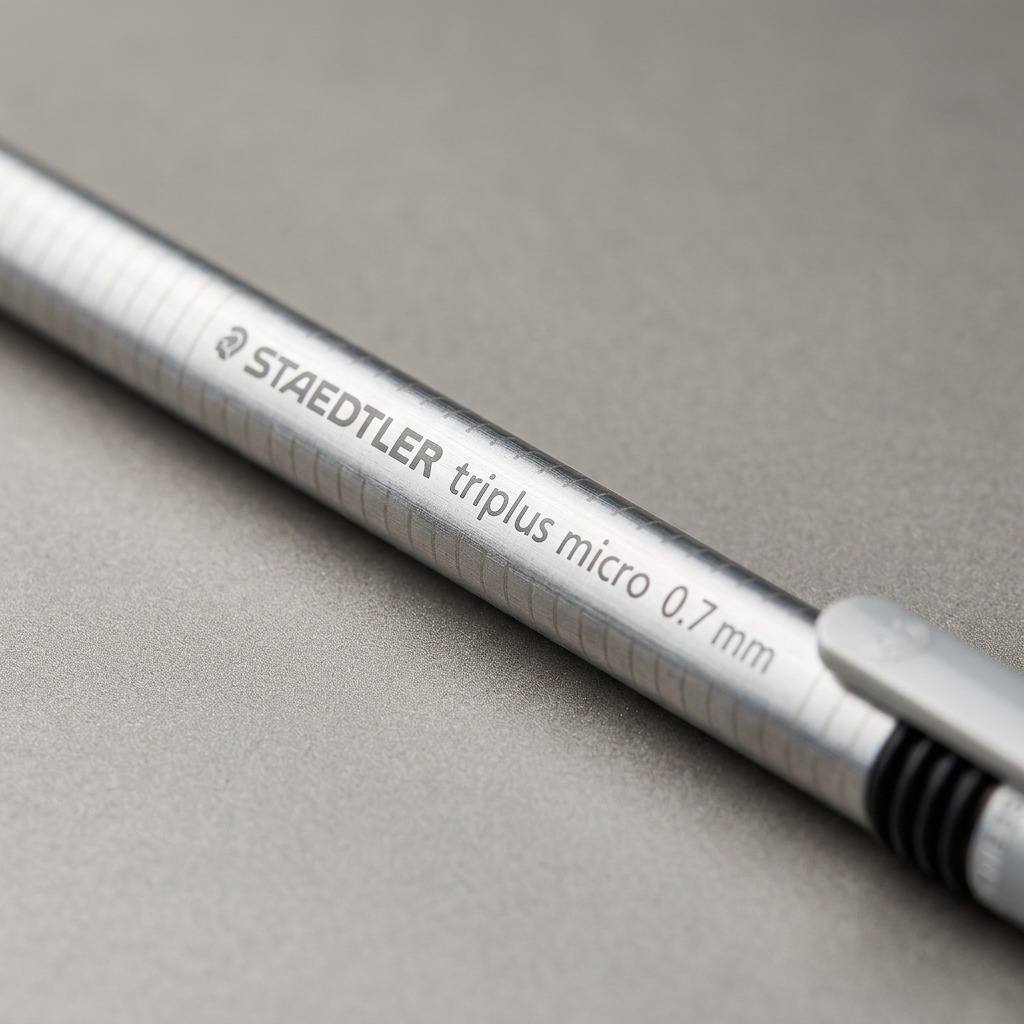 STAEDTLER triplus – Porte-mine 0,7 mm pêche, réf. 77427-80A6 — gros plan des détails
