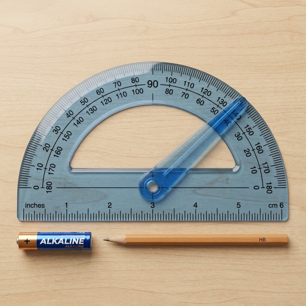 A clean, high-resolution hero shot of the STAEDTLER translucent blue protractor with a swing arm and measurement markings.