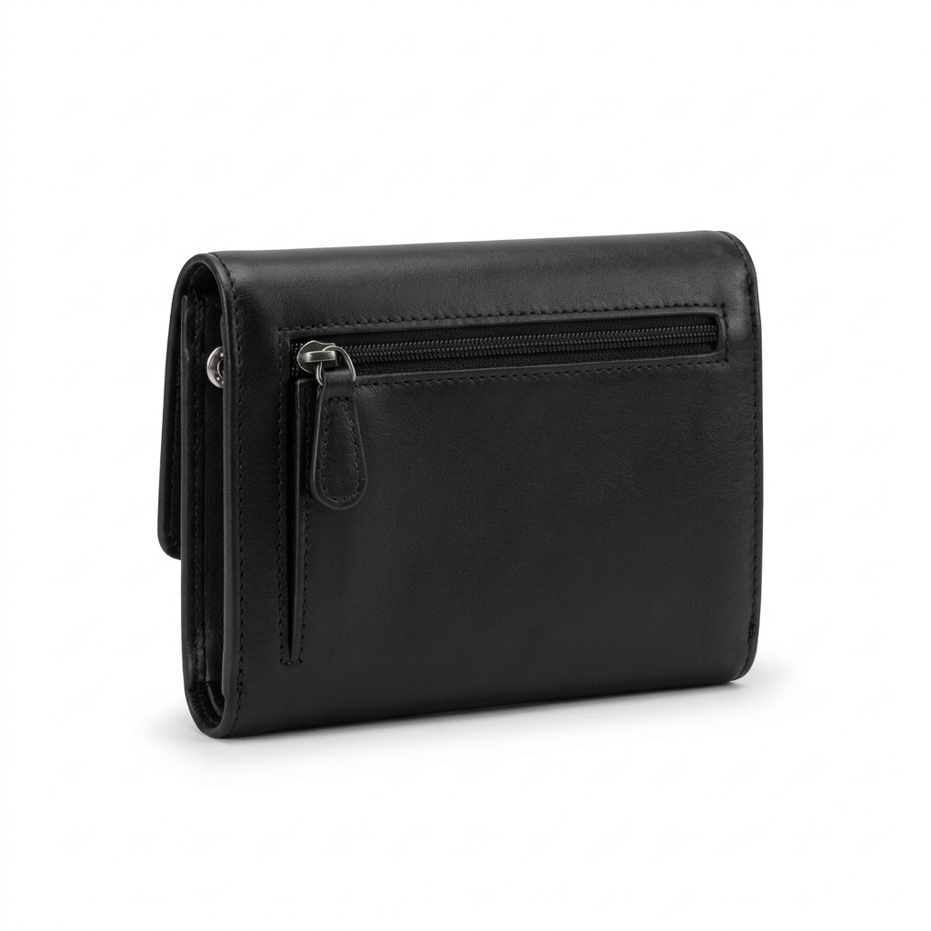 Petit portefeuille pochette noir – Mancini, référence 8700294-BLACK