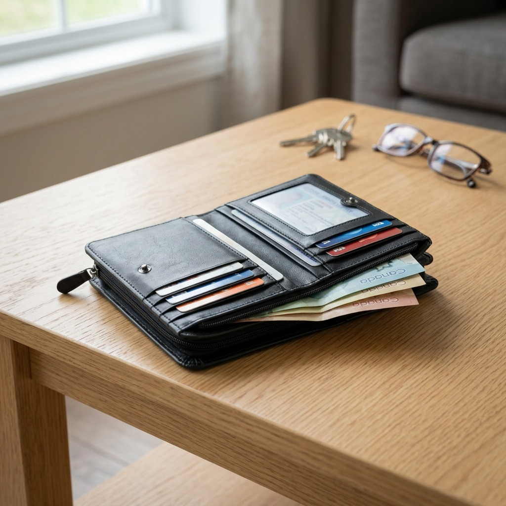 Petit portefeuille pochette noir – Mancini, référence 8700294-BLACK