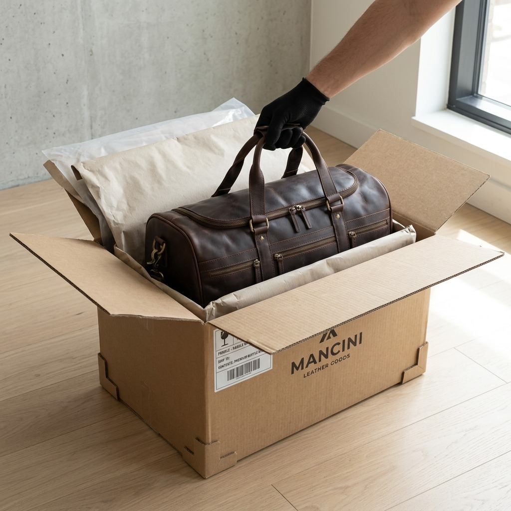 Sac de voyage à main brun – Mancini, référence 99-5473-BROWN