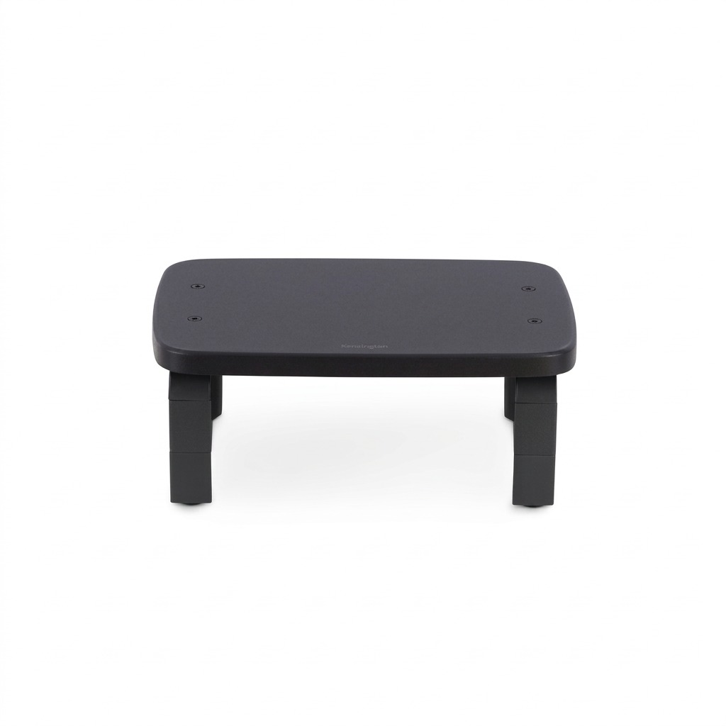 Kensington SmartFit Monitor Stand, black ergonomic riser with adjustable height blocks.