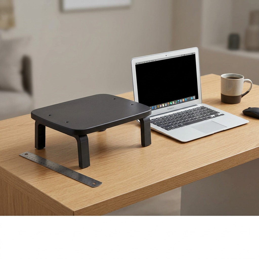Kensington SmartFit Monitor Stand, black ergonomic riser with adjustable height blocks.