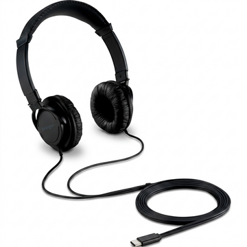Kensington K97456WW USB-C HiFi Head Phones full hero shot on a pure white background.