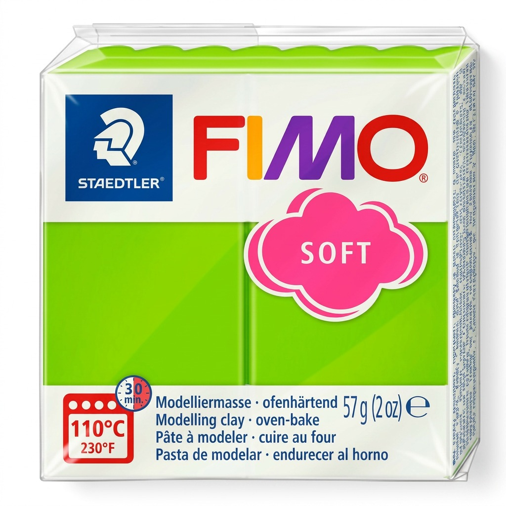 FIMO Soft – Pâte vert pomme 57 g, réf. 8020-50 — vue de l’emballage