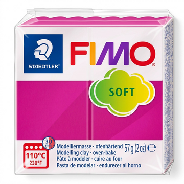 FIMO Soft – Pâte framboise 57 g, réf. 8020-22 — vue du produit sur fond clair