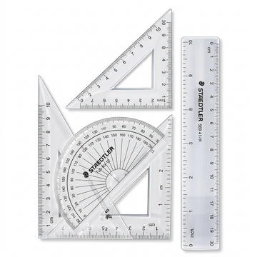 STAEDTLER – Lot de mathématiques, 4 pièces, réf. 569-WP4-02 — vue sur fond clair