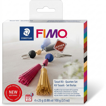 FIMO Leather Effect – Ensemble pour porte-clés à pompon, réf. 8015-DIY2 — vue du produit sur fond clair