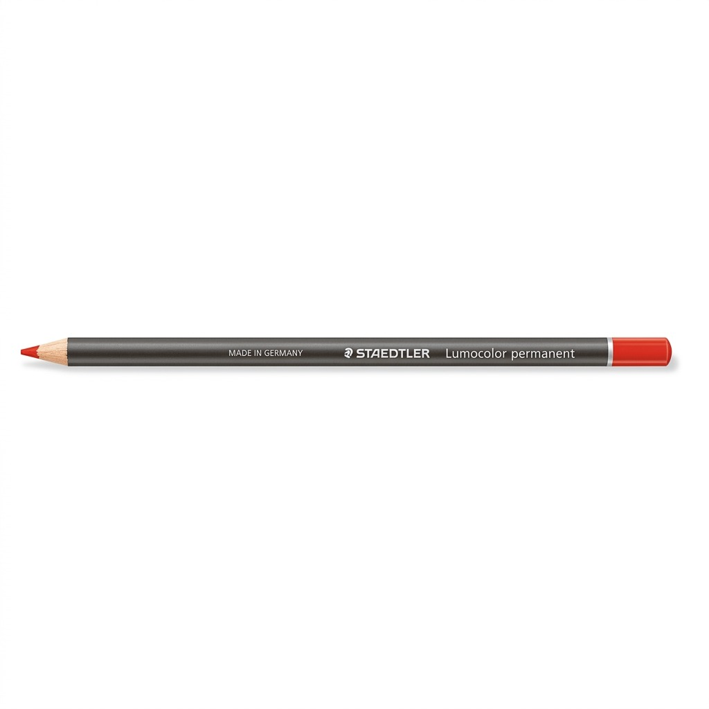 STAEDTLER Lumocolor glasochrom – Marqueur sec permanent rouge, réf. 108-20-2 — vue du produit sur fond clair