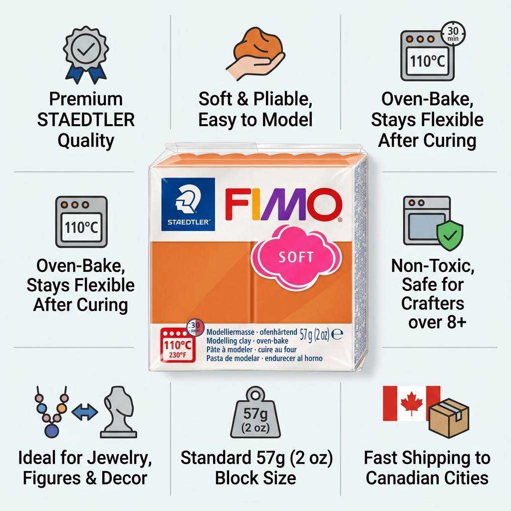 FIMO Soft – Pâte cognac 57 g, réf. 8020-76 — vue 8
