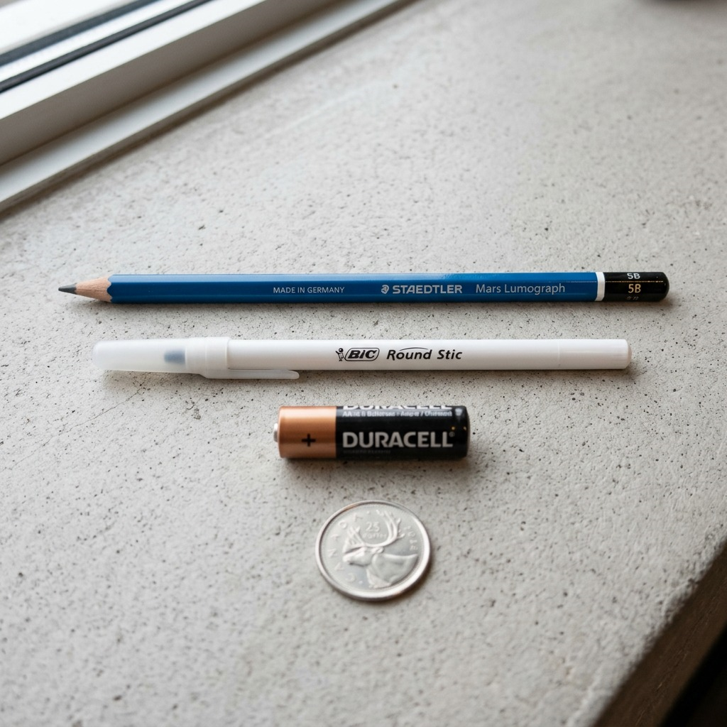 A high-resolution product photography shot of the STAEDTLER Mars Lumograph 5B pencil, with its distinctive blue barrel, sharp graphite tip, and black/silver cap, perfectly centered on a clean white background, showcasing its markings.