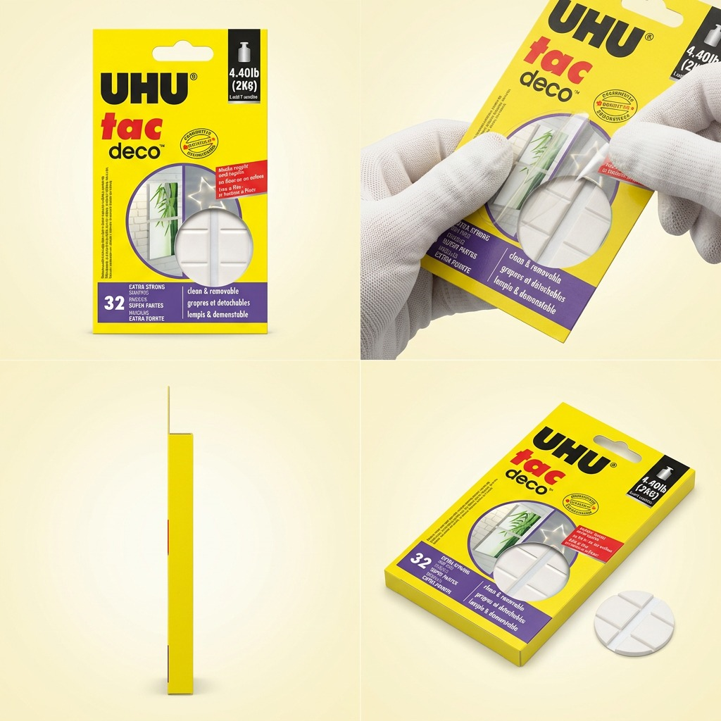 UHU Patafix Deco – Lot de 32 pastilles adhésives, réf. 9U-33090 — vue 5