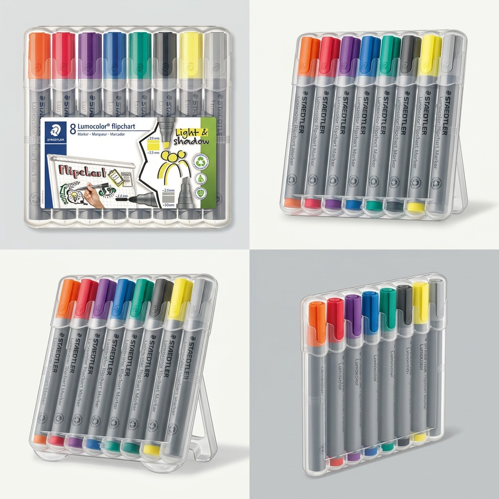 STAEDTLER Lumocolor – Lot de 8 marqueurs pour chevalet, référence 356-SWP8-10 — vue 5