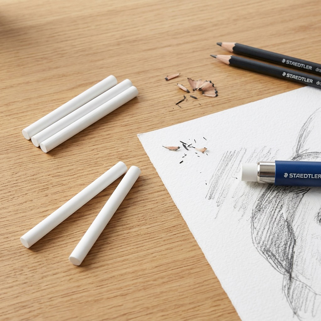 STAEDTLER – Lot de 5 recharges pour gomme rétractable 528 11, réf. 528REBK5A6 — vue en utilisation