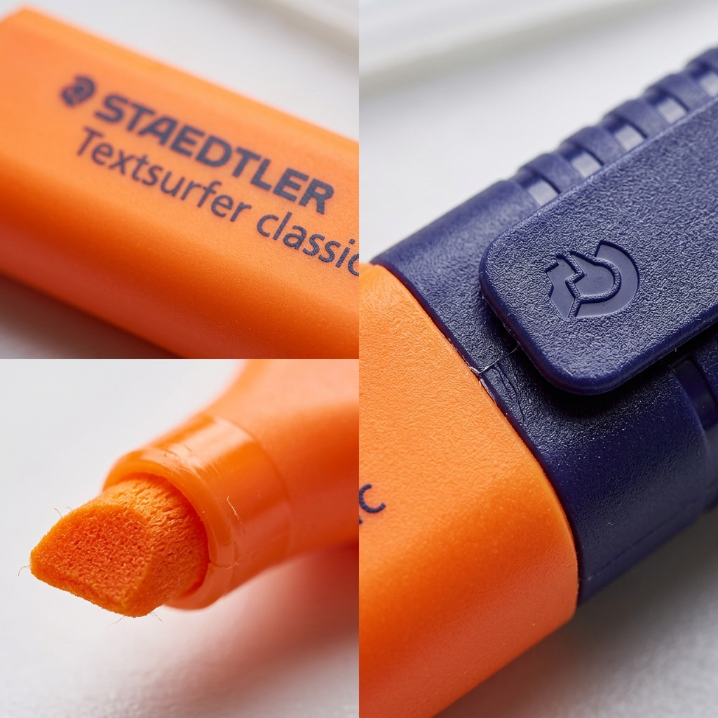 STAEDTLER Textsurfer classic – Surligneur fluorescent orange, référence 364-4-03 — gros plan