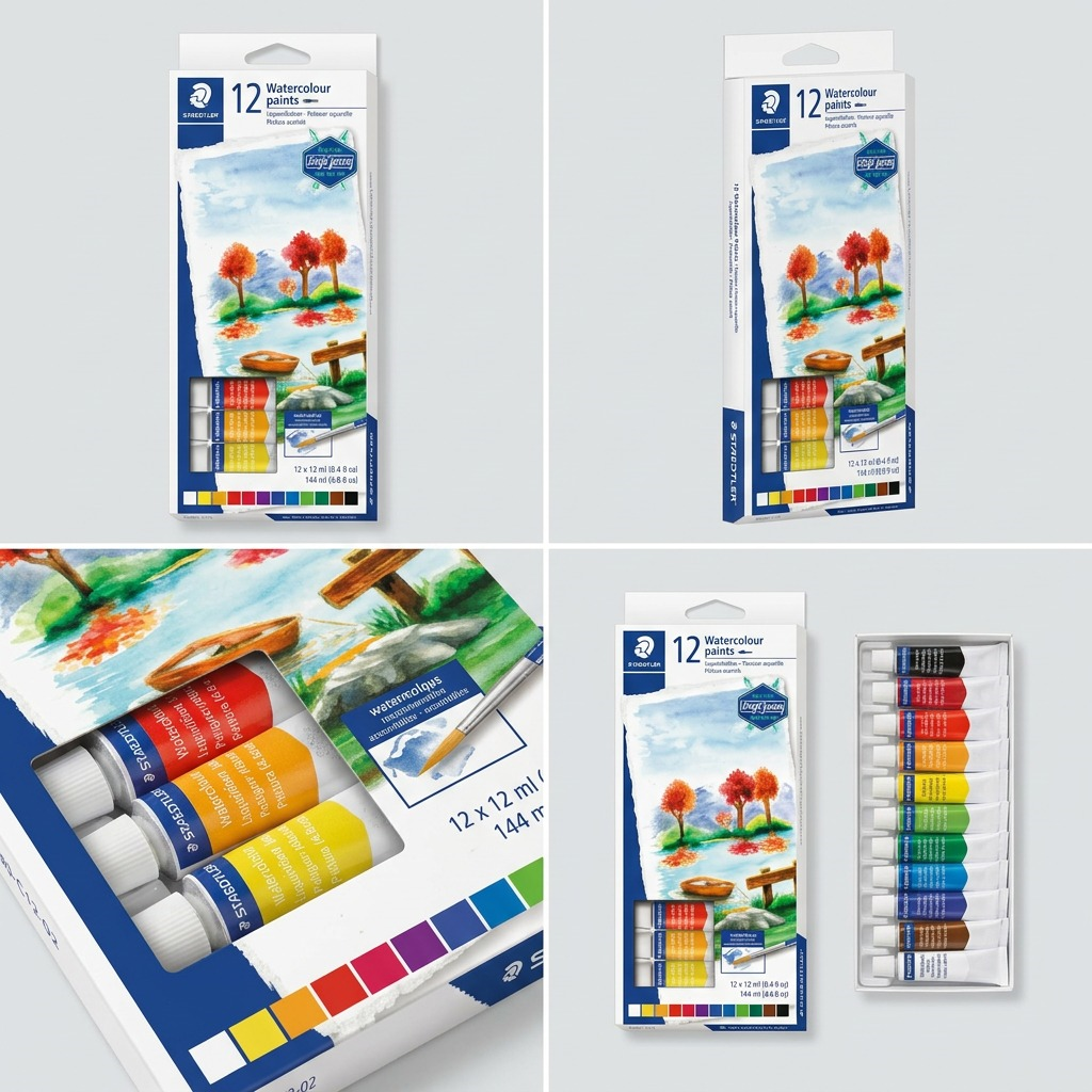 STAEDTLER – Lot de 12 peintures aquarelle tubes 12 ml, réf. 8880-C12-02 — vue 5