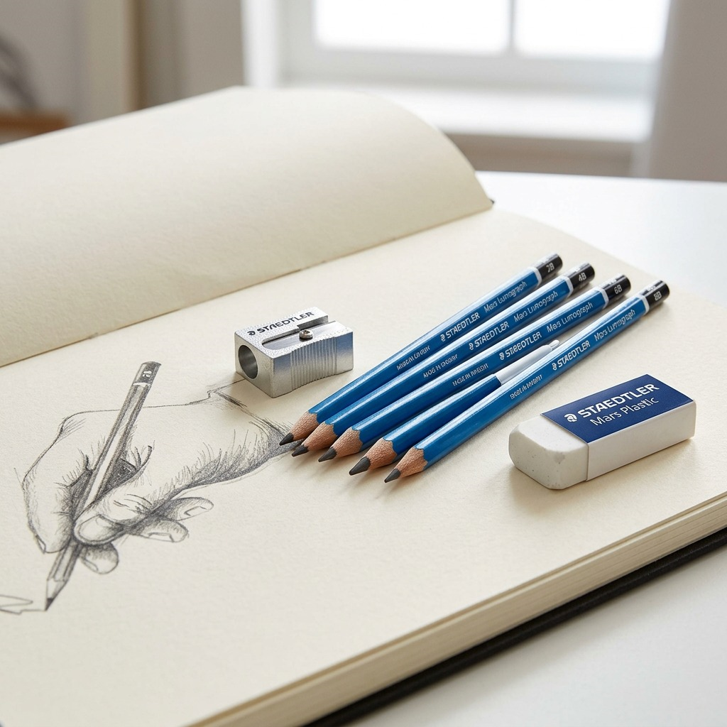 STAEDTLER Mars Lumograph – Sketch Essentials, 8 pièces, réf. 100-BK8-02NA — vue du produit 4