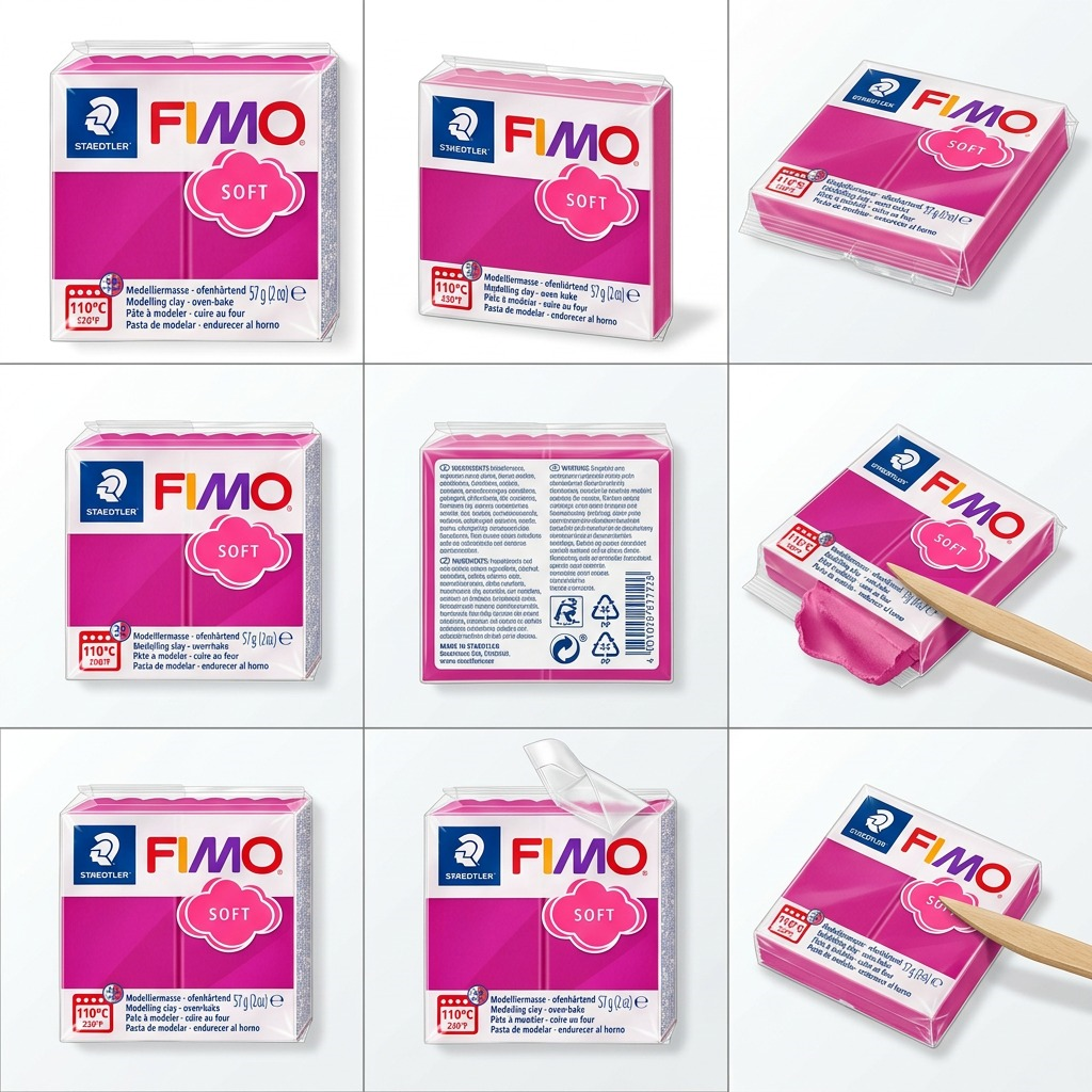 FIMO Soft – Pâte framboise 57 g, réf. 8020-22 — vue 5