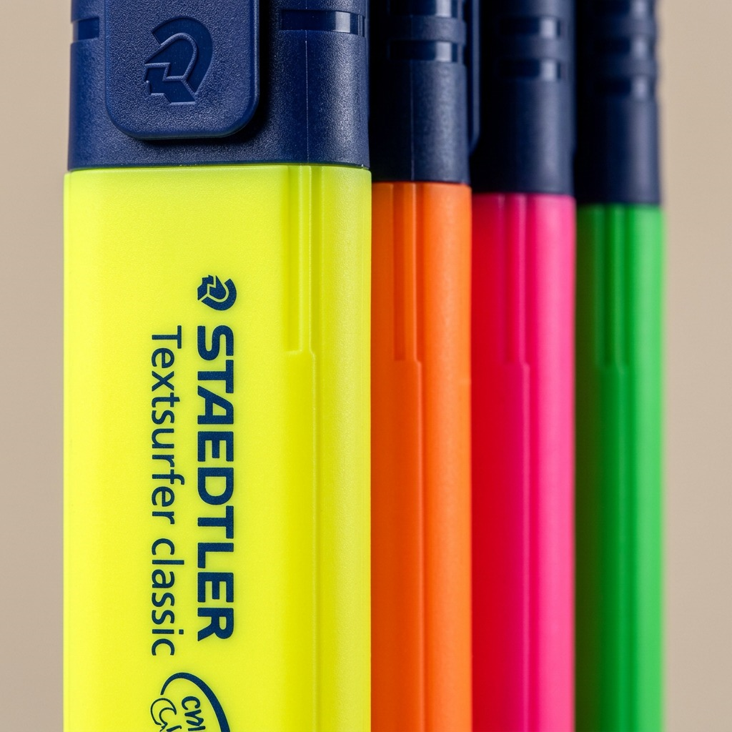 STAEDTLER Textsurfer classic – Lot de 4 surligneurs assortis, référence 364-SC4 — gros plan