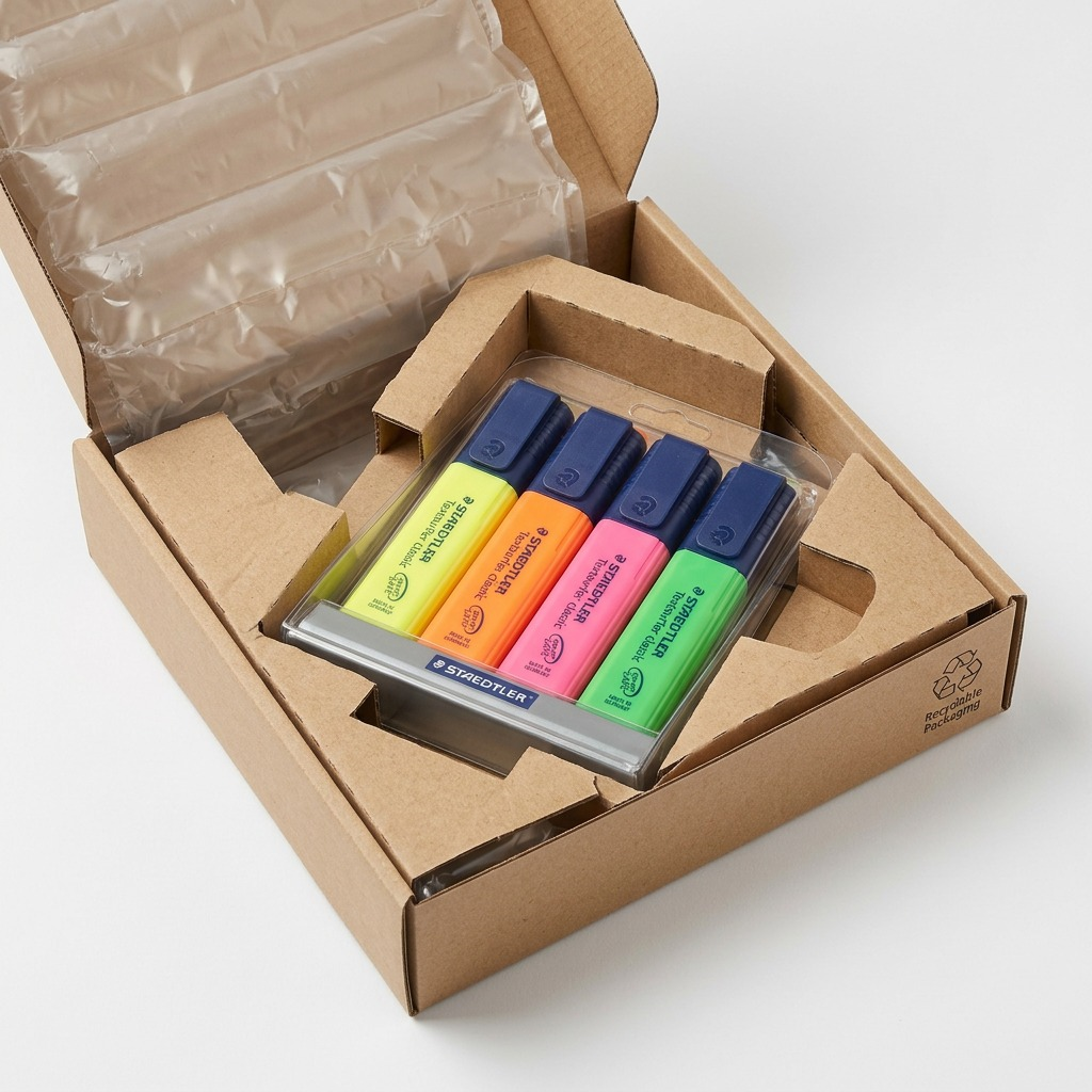 STAEDTLER Textsurfer classic – Lot de 4 surligneurs assortis, référence 364-SC4 — présentation de l’emballage